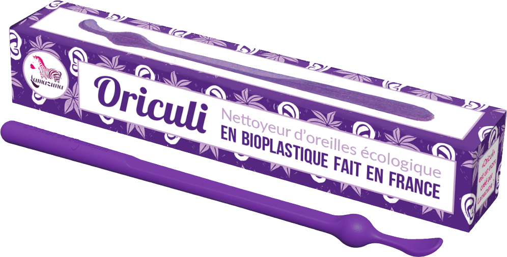 Oriculi en bioplastique violet