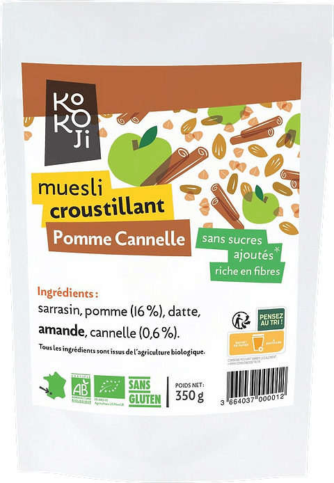 Muesli Pomme Cannelle Sans Sucres Ajoutes