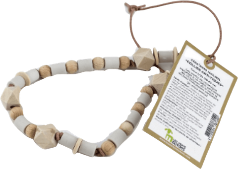 Anti-Teken Natuurlijke Keramische Halsband S/M hond