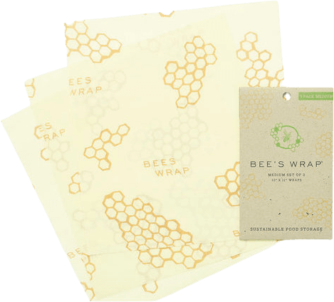 Bee's Wrap 3 Emballages en coton bio - Taille Medium