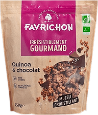 Crunchy quinoa chocolate muesli organic