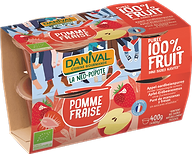 Apple Strawberry Puree organic