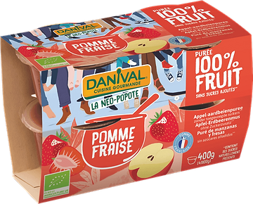 Appel Aardbei Puree BIO