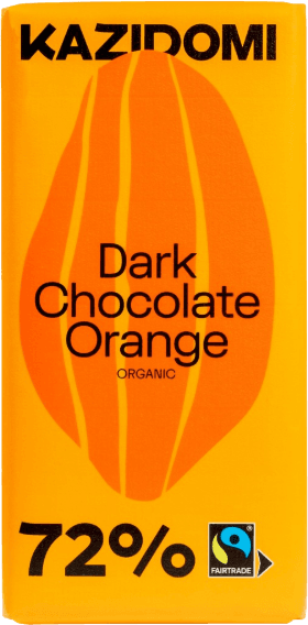 Dark Chocolate 72% Orange Fairtrade