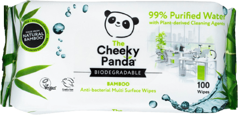 Lingettes Anti-Bactériennes Biodégradables x100