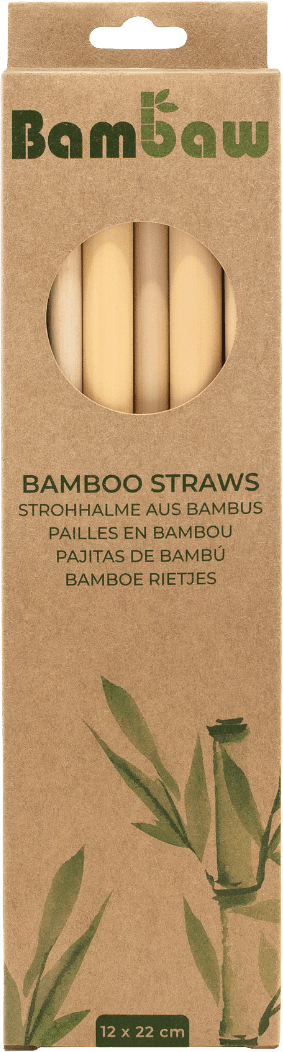 12 Pailles Bambou 14cm