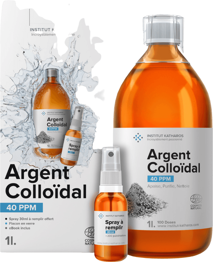 Argent Colloïdal à 40 PPM 1L + Spray à remplir