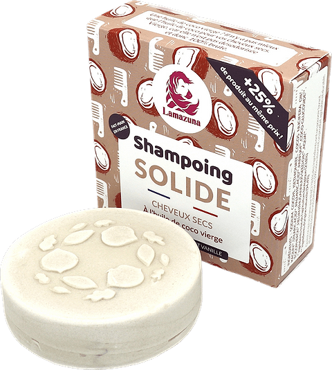 Shampoing solide cheveux secs Vanille & Coco
