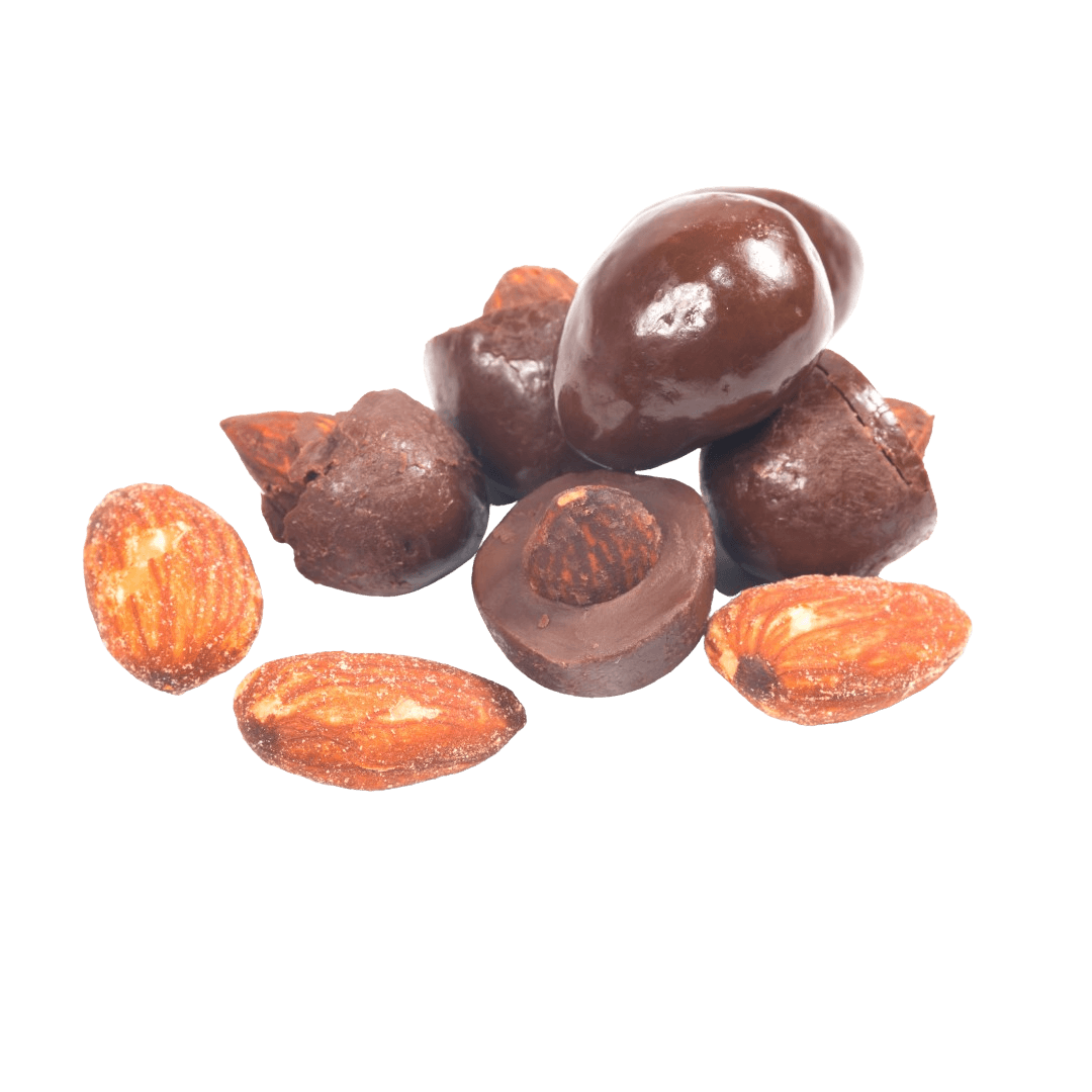 Dark chocolate almonds