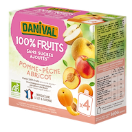 Poki Compote Pomme Pêche & Abricot Enfants bio