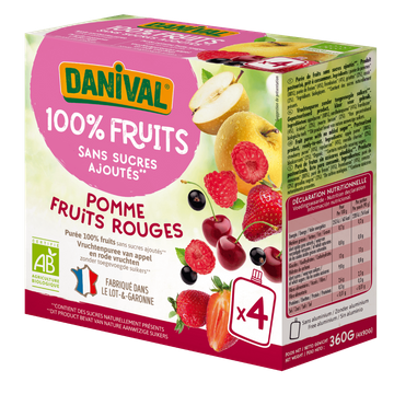 Poki Compote Pomme & Fruits Rouges Enfants BIO