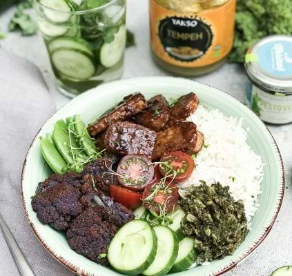 Tempeh riz et chou-fleur