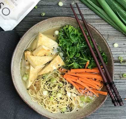 Soupe miso au tofu
