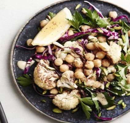 Salade de chou-fleur rôti et pois chiches