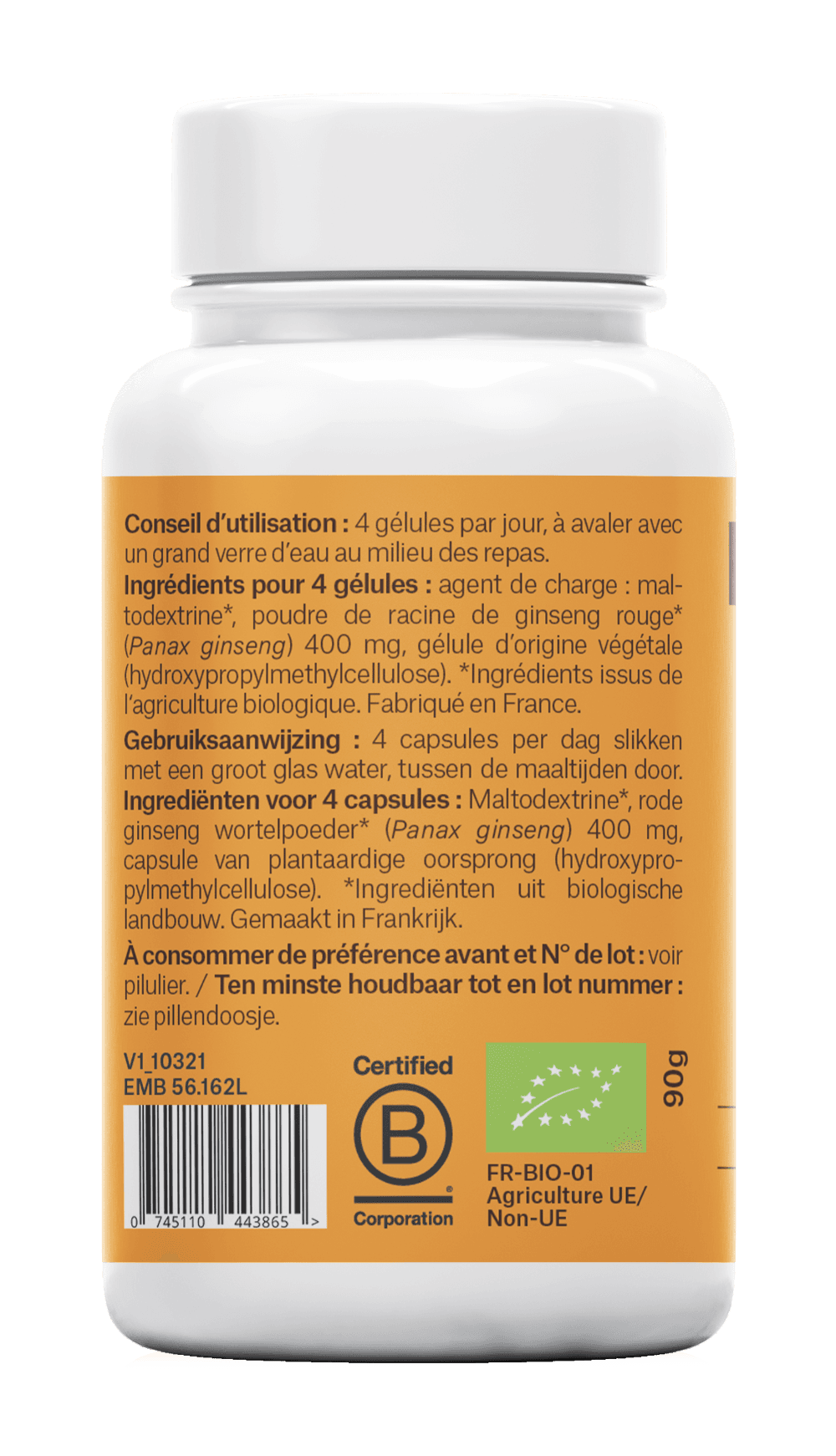 Ginseng 400µg (énergie et tonus)