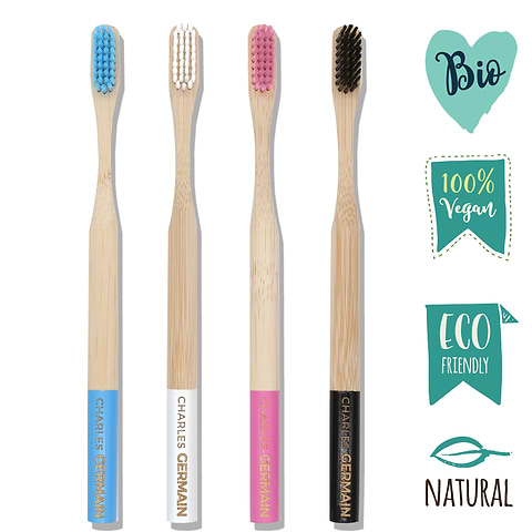 Brosse à dents Bambou biodégradable Pack x4