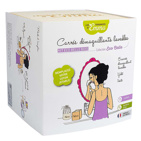 Washable Square Make-up Removers Bamboo