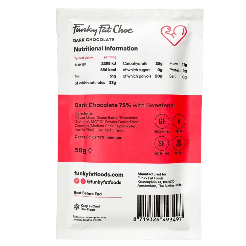 Chocolat 75% Noir Keto