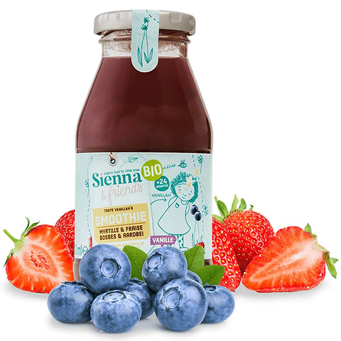 Smoothie Blauwe Bosbes, Aardbei & Vanille + 2 jaar