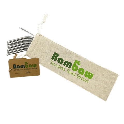 Set of 6 Stainless Steel Straws