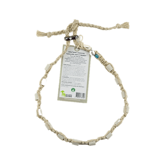 Keramische Hennep Anti-teken Halsband XS/S Katten 1