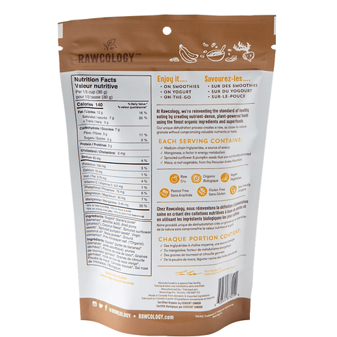 Keto Coconut Banana Maca Raw Granola Organic