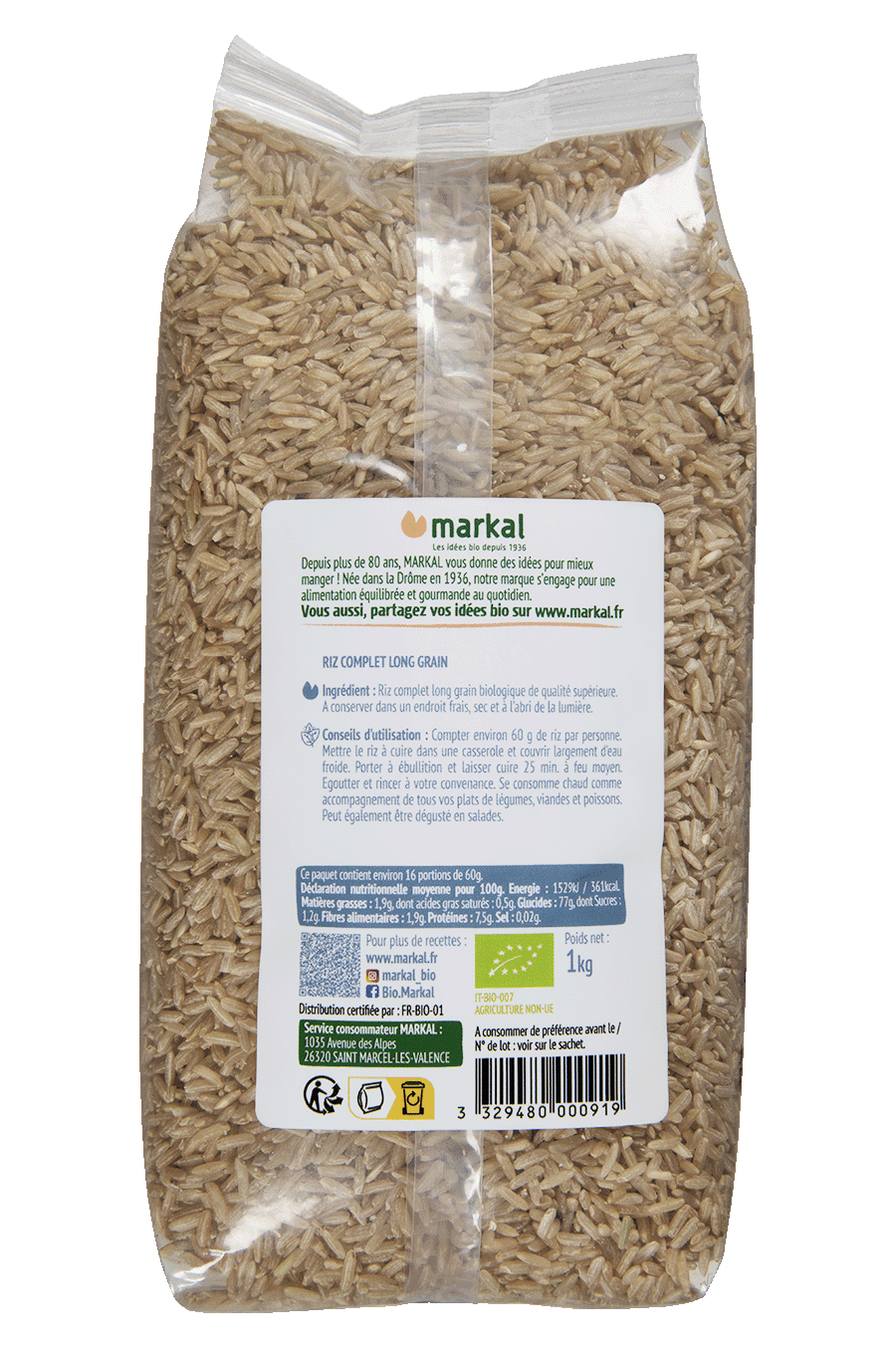 Riz Long Grain Complet