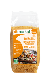 Couscous Red Lentils Chickpeas Gluten-free Organic