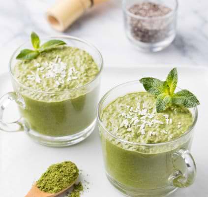 Chia pudding au matcha