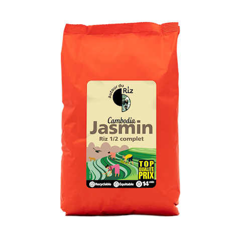 Cambodian jasmine rice 1/2 wholegrain