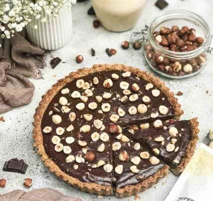 Tarte au chocolat, noisette et gingembre