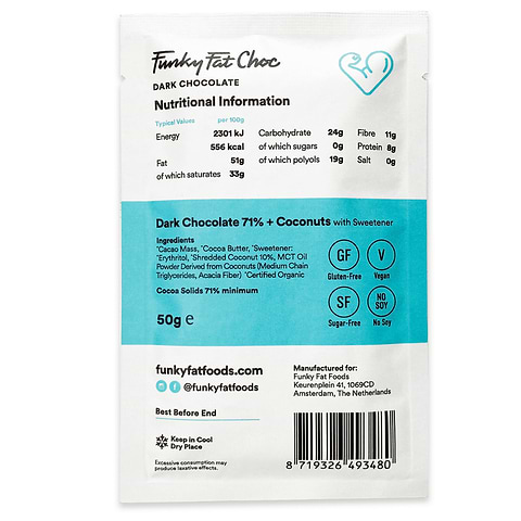 Chocolat Noir Noix Coco Keto