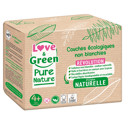 Couche Pure Nature T4+ (9-20 kg)