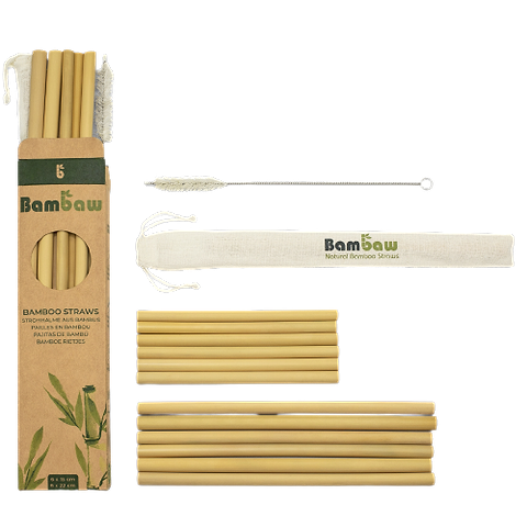 Mix 12 Pailles Bambou 22cm & 14cm