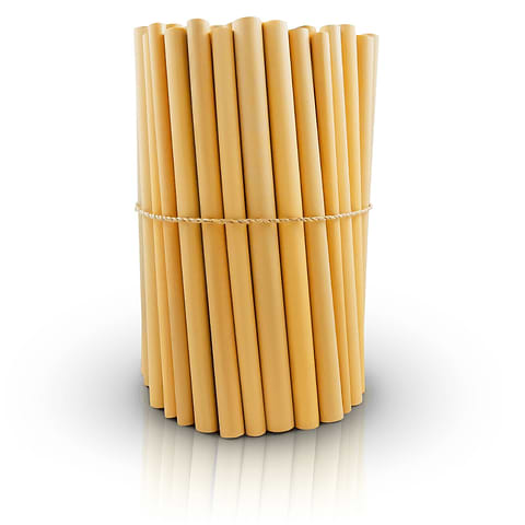 12 Pailles Bambou 14cm