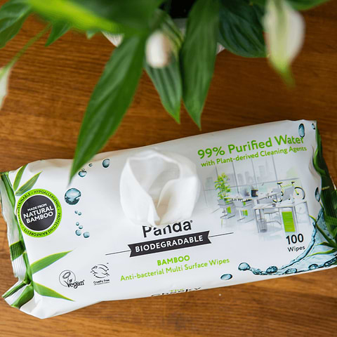Lingettes Anti-Bactériennes Biodégradables x100