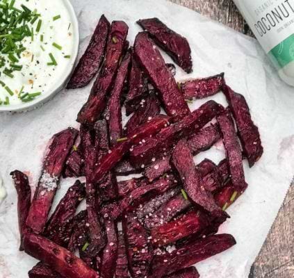Frites de betteraves rouges
