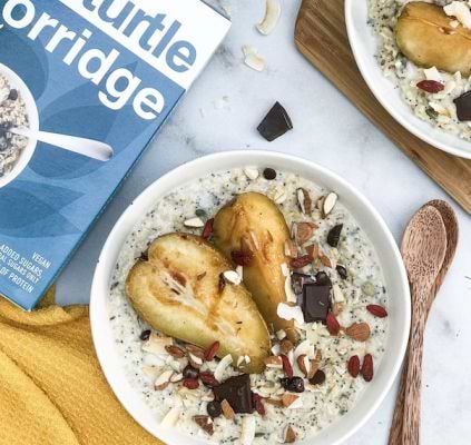 Porridge aux poires caramélisées