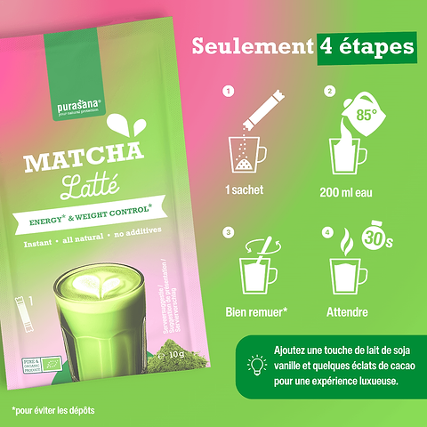 Instant matcha latte