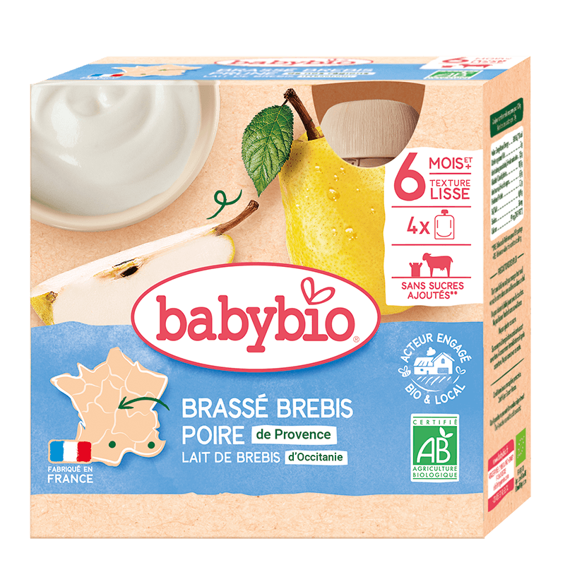 Gourdes Brassé Lait  Brebis Poire Dès 6 mois