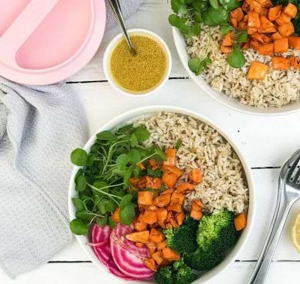 Buddha bowl met zoete aardappel