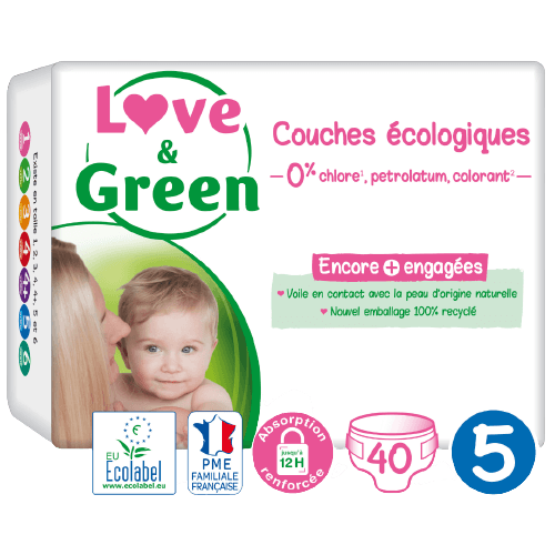 Couches hypoallergéniques 40 Pièces T5 12-25kg