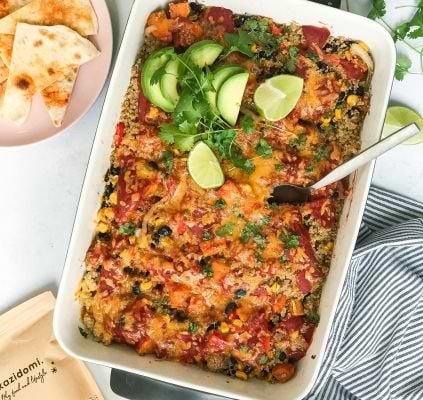 Enchiladas au quinoa blanc