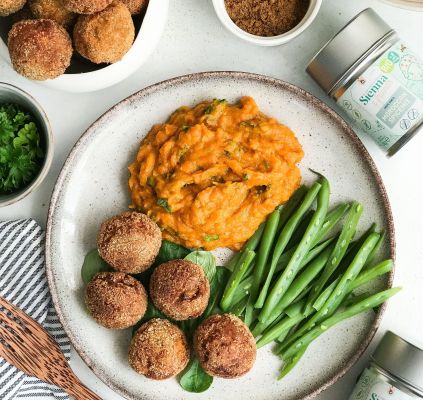 Falafels en wortelpuree voor jonge kinderen