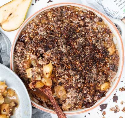 Crumble poires chocolat