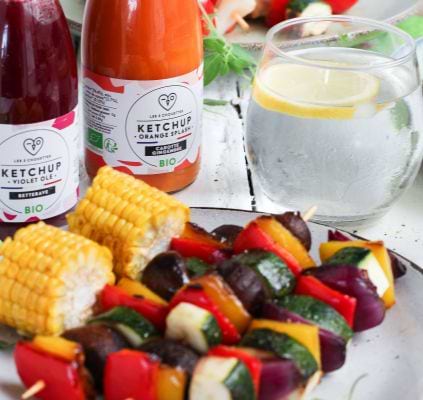 Vegetarische barbecuespiesjes