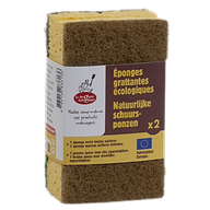 Groene Ecologische Schuursponzen 2 stuks 