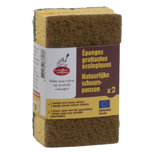 Green Eco-friendly Scrubbing Sponges 2 Pcs