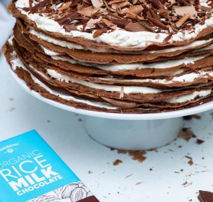 Gâteau de crêpes vegan au chocolat