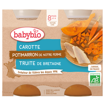 Carotte Potimarron & Truite De Bretagne + 8 Mois BIO